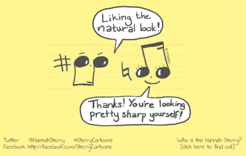 Musical Compliments - Cartoon by Hannah Sterry