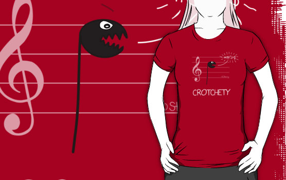 Crotchety Tee by Sterry Cartoons. Jokes for music teachers and students.
